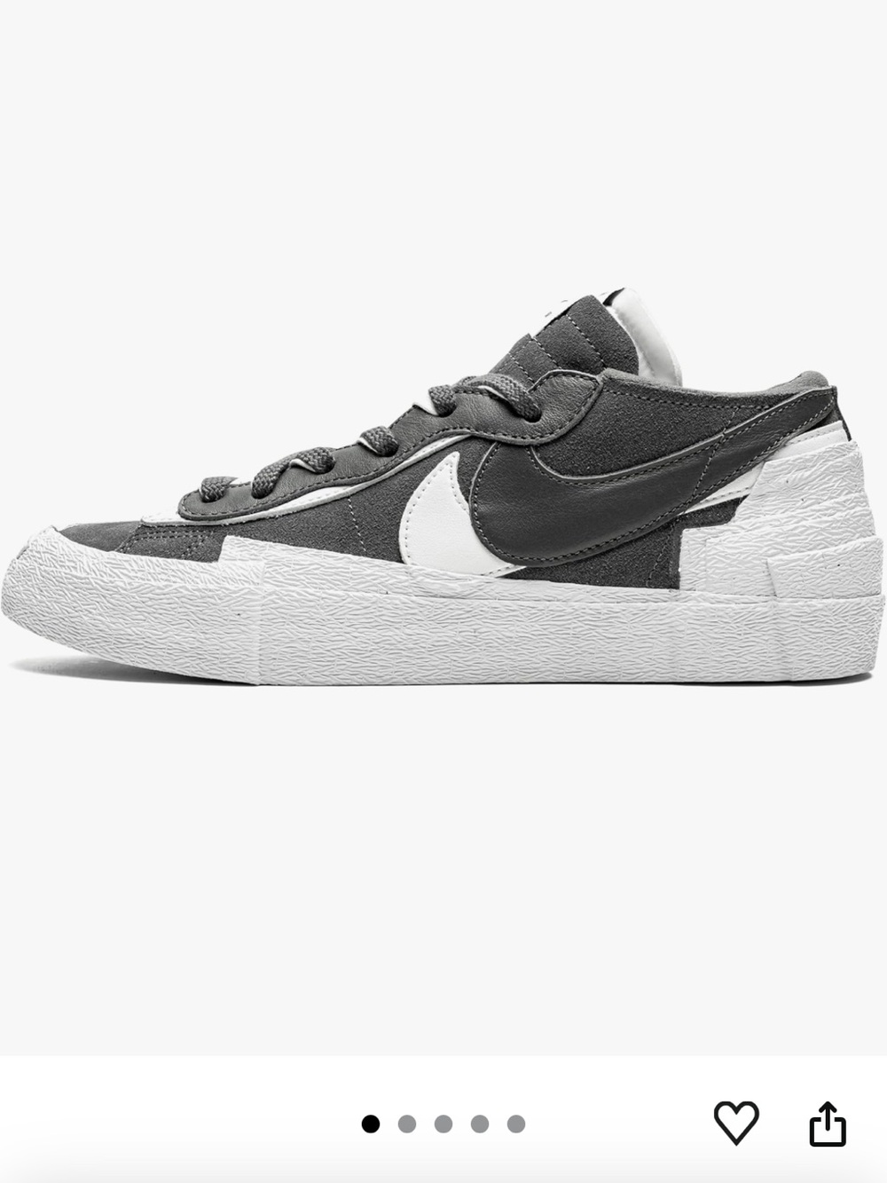 Nike Blazer Low x Sacai 'Iron Grey M 10.5